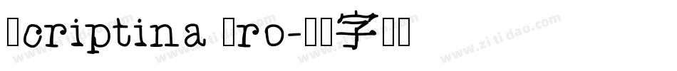 Scriptina Pro字体转换
